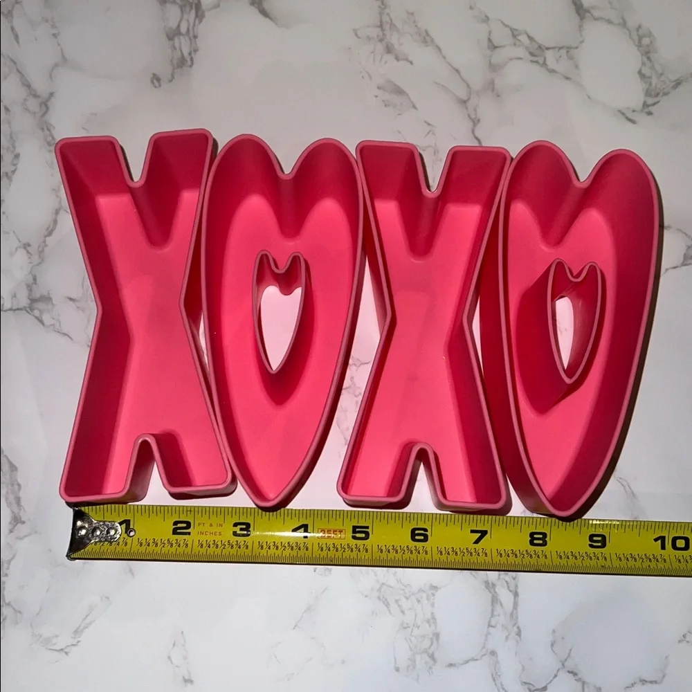 NWOT 10pc I love heart you xoxo hearts plastic snack bowls vday 6in pink red